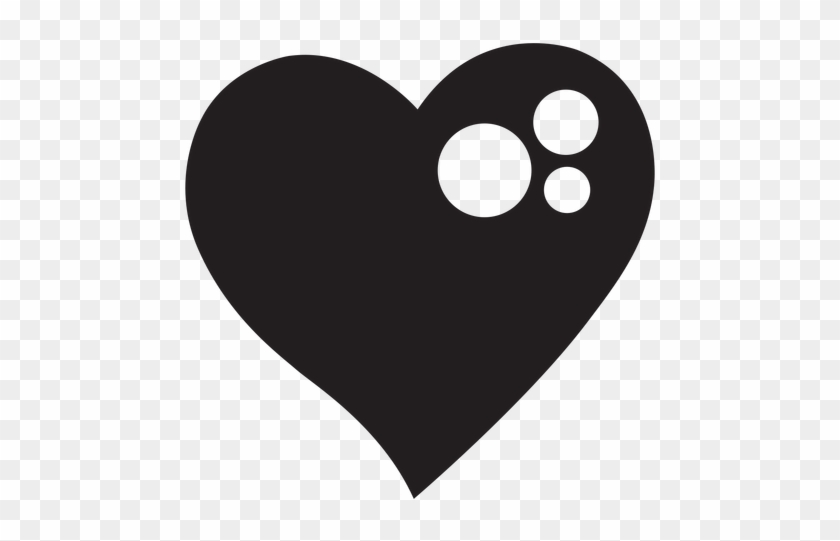 Heart Silhouette Png - Black Heart Icon Png #1686209
