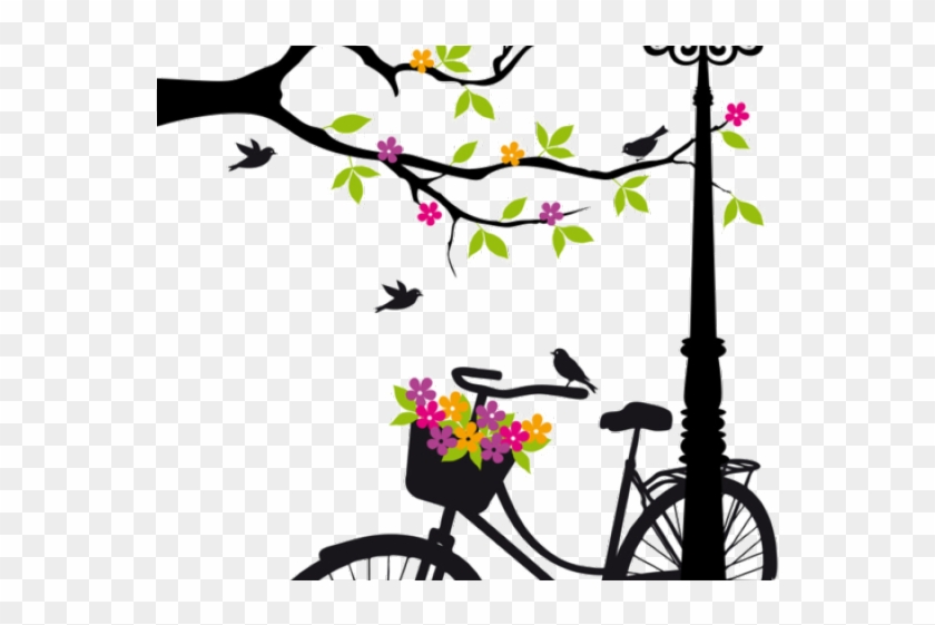 Bicycle Clipart Shabby Chic - Novios En Bicicleta Vectores #1686229