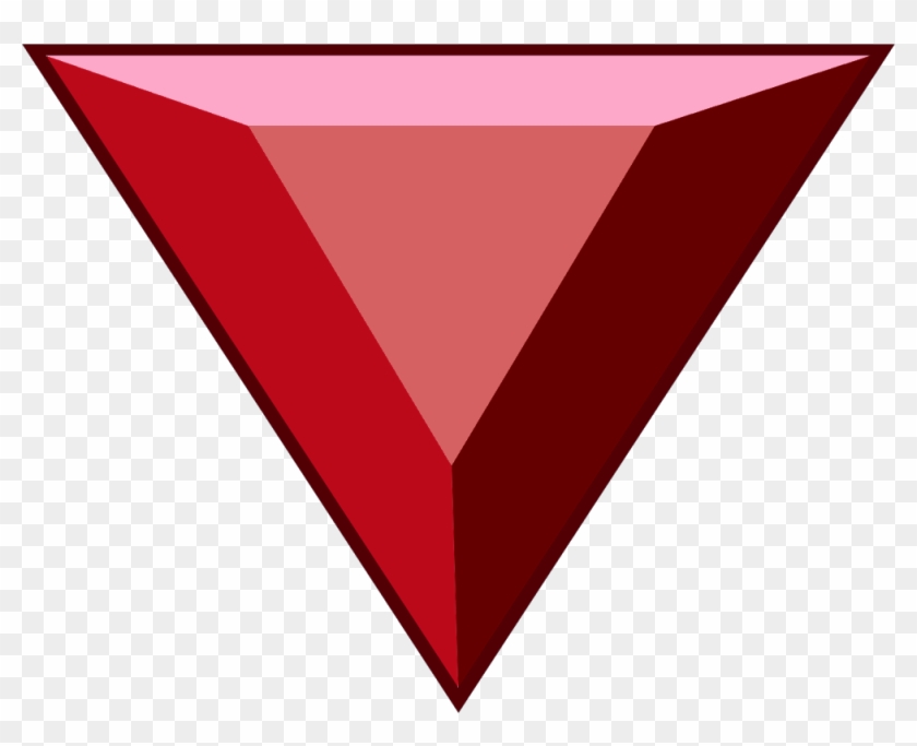 Gemstone Clipart Red Gem - Red Triangle Gem #1686256