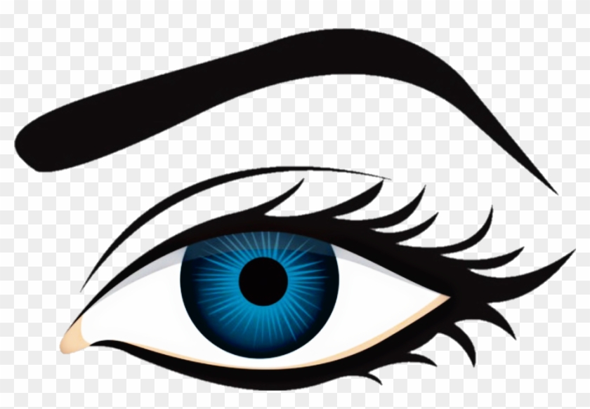 Eye Makeup Blue Sticker Fantasy Eyebrow Beauty Colors - Kaş Vektör #1686387