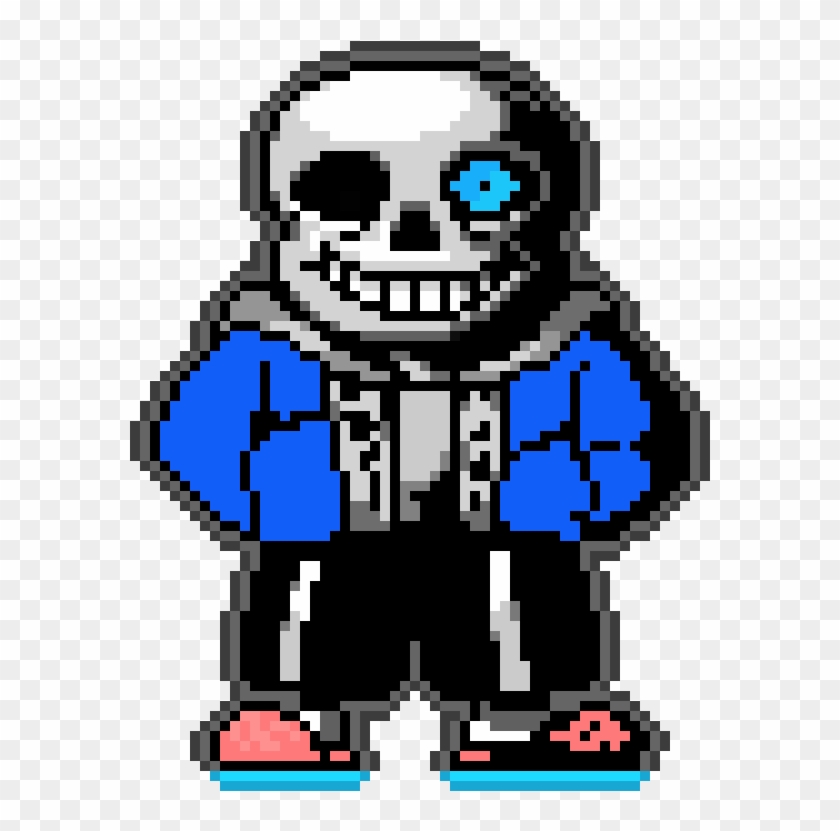 Sans Sprite - Sans Undertale Pixel Art Grid - Free Transparent PNG Clipart  Images Download