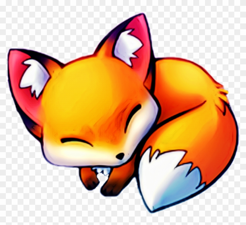 #sokawaii #fox #baby #cub #sleeping #freetoedit - Anime Kawaii Chibi Fox #1686430