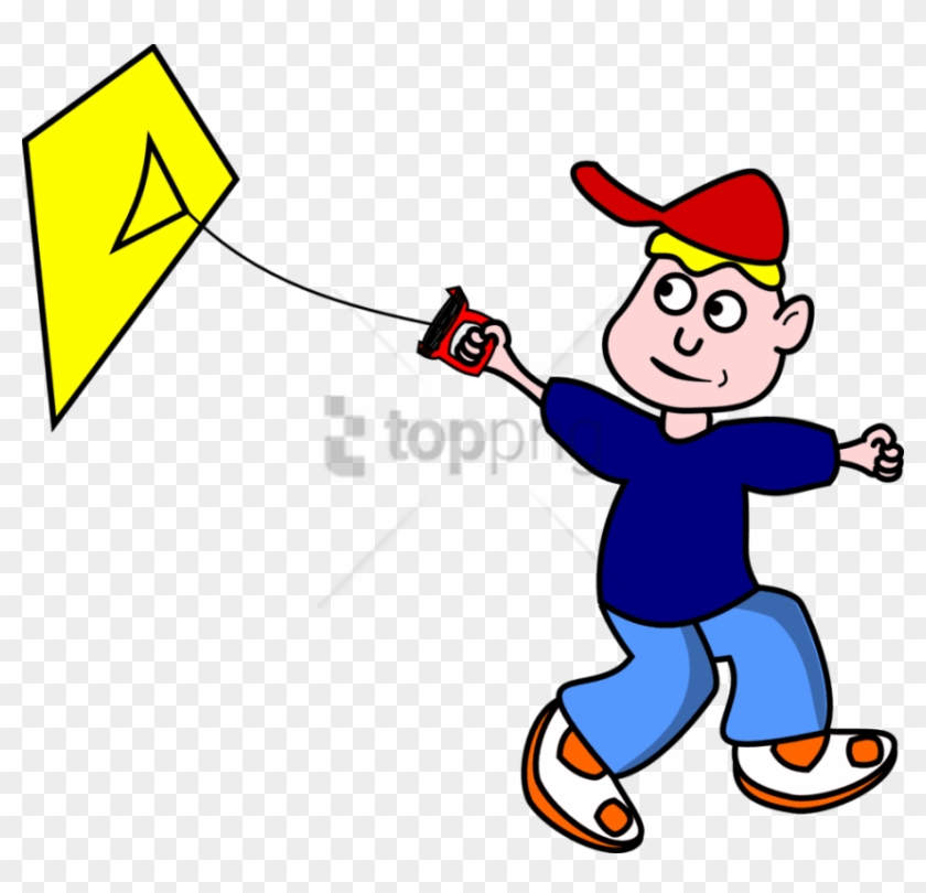 kite flying cartoon