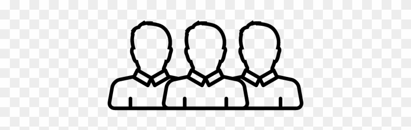 Men Male Group Close Up Outline Vector - Line Art #1686596