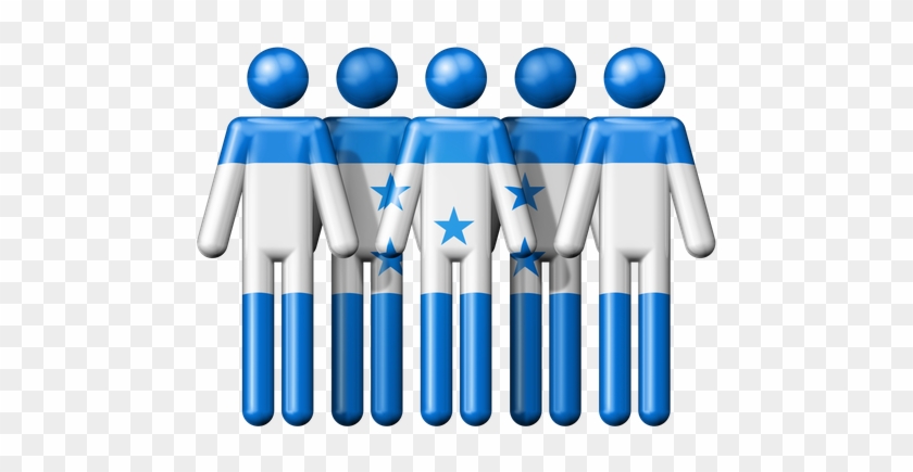 Flag Of Honduras On Stick Figure - Group Of Indian Flags #1686890