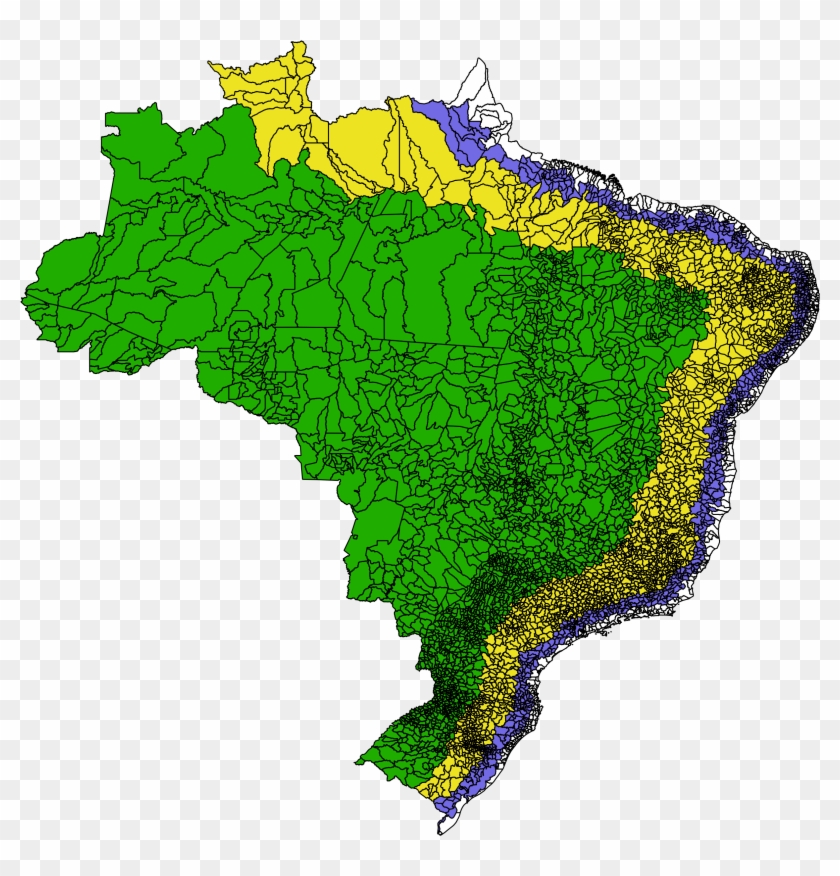 Ocdistribution Of Population In Brazil [oc] - Country Shapes And Names Answers #1686899