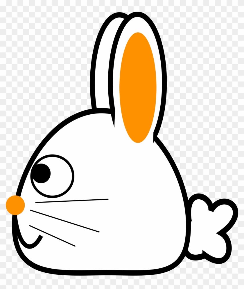 Bunny Clipart Orange - Side Bunny Clipart #1686952
