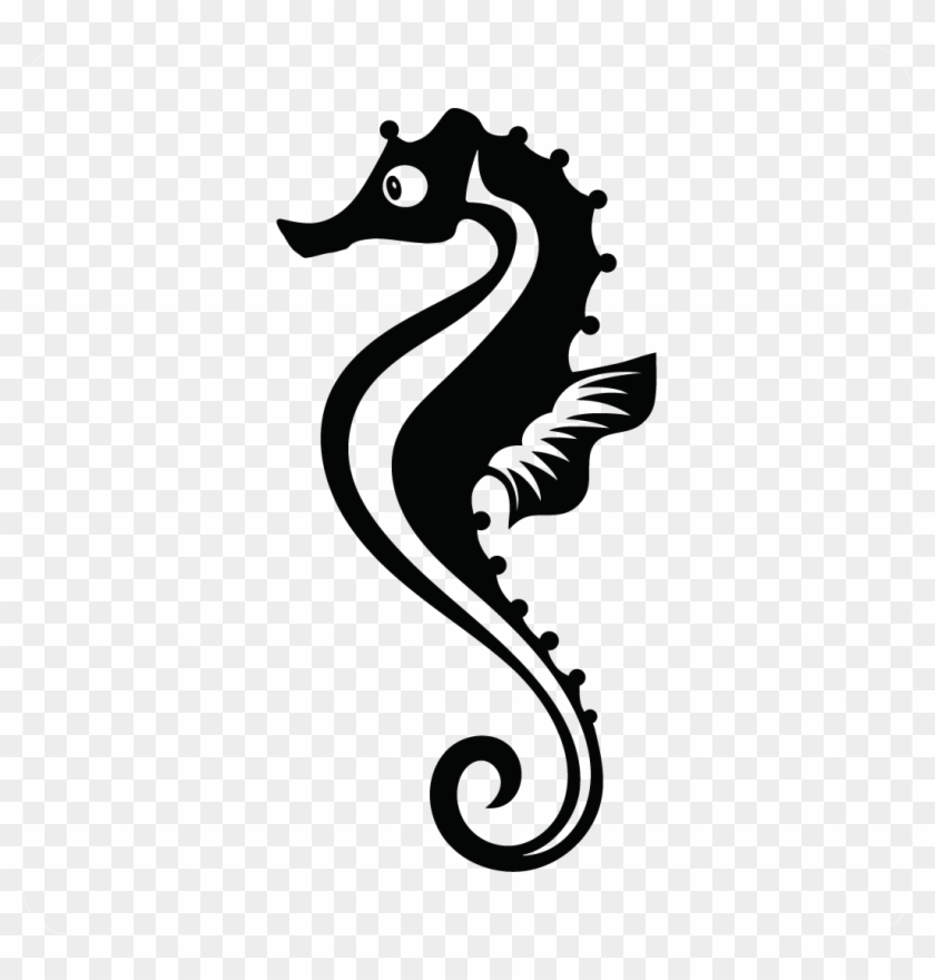 Sea Horse Decal - Silueta Caballito De Mar #1686987