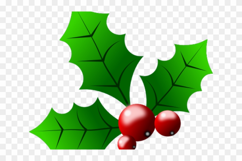 Berries Clipart Holy - Christmas Holly Clipart Transparent #1687229