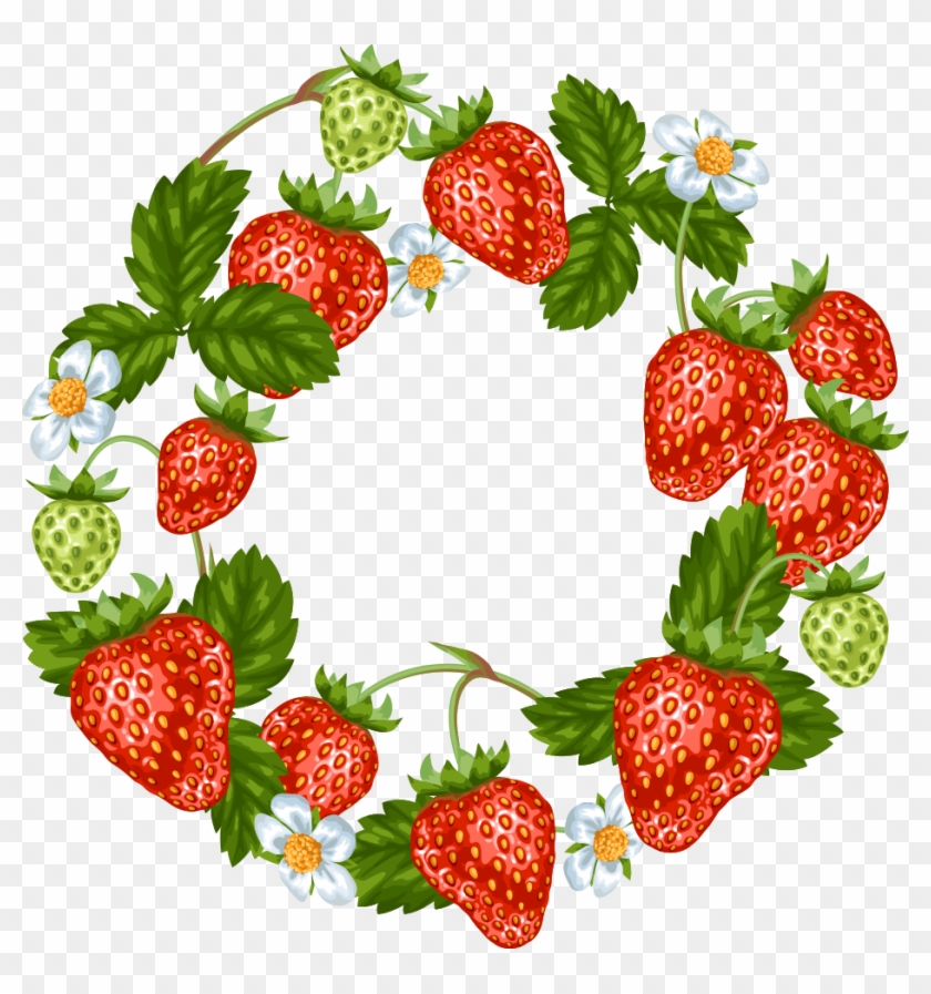 Christmas Wreath Png Images - Strawberry Vector Free #1687402