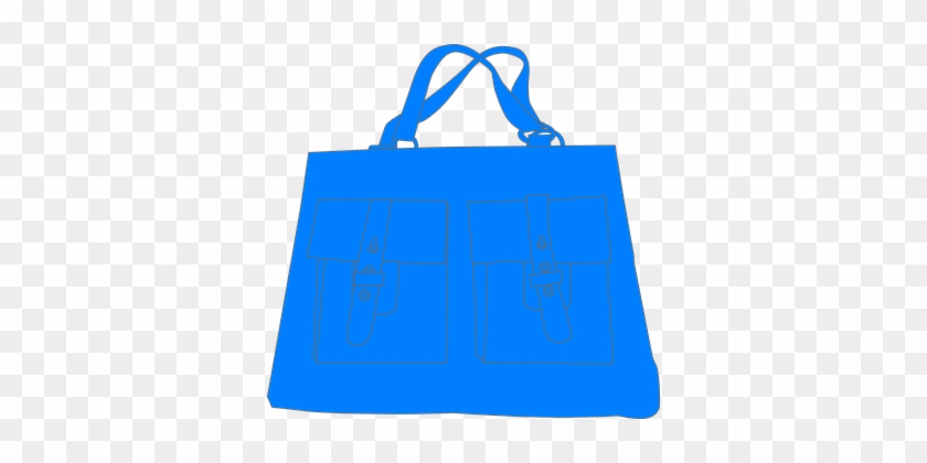 Handbag, Blue, Shopping, Carry-all, Big - Bag Clip Art #1687706