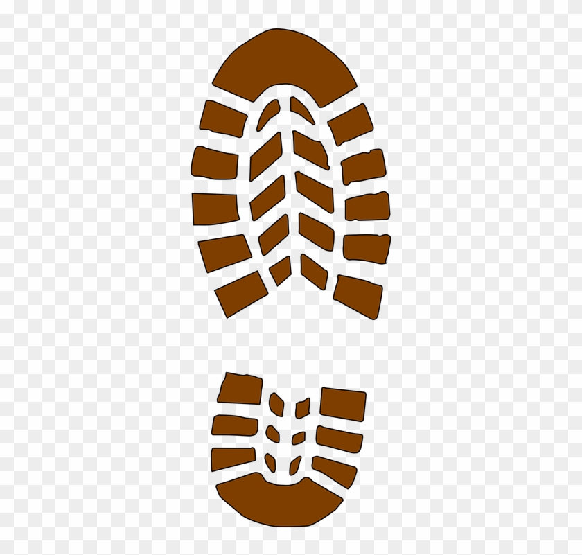 Footprint Mark Shoemark Free Vector Graphic On - Hiking Boot Print Icon #1687898