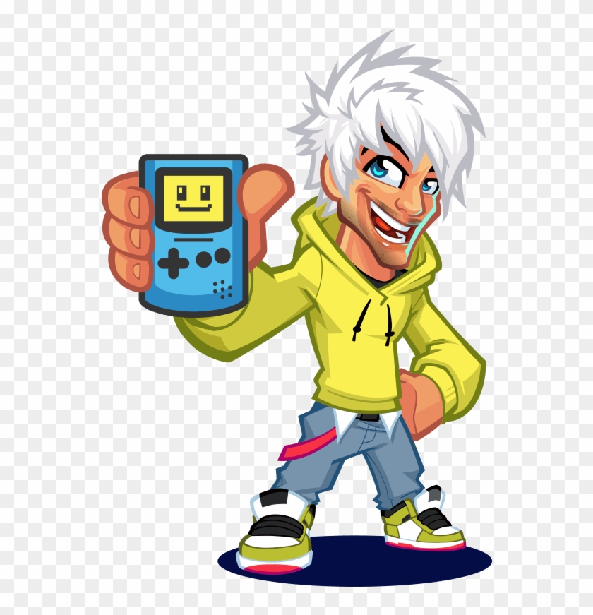 Retrosix Mascot Logo Gameboy Color - Cartoon #1688002