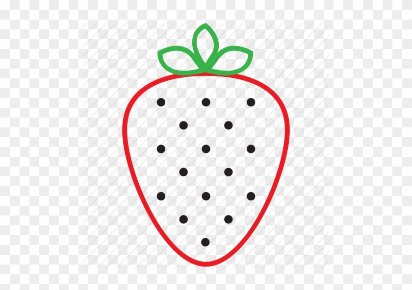 Strawberry Clipart Icon - Fruit Outline #1688116