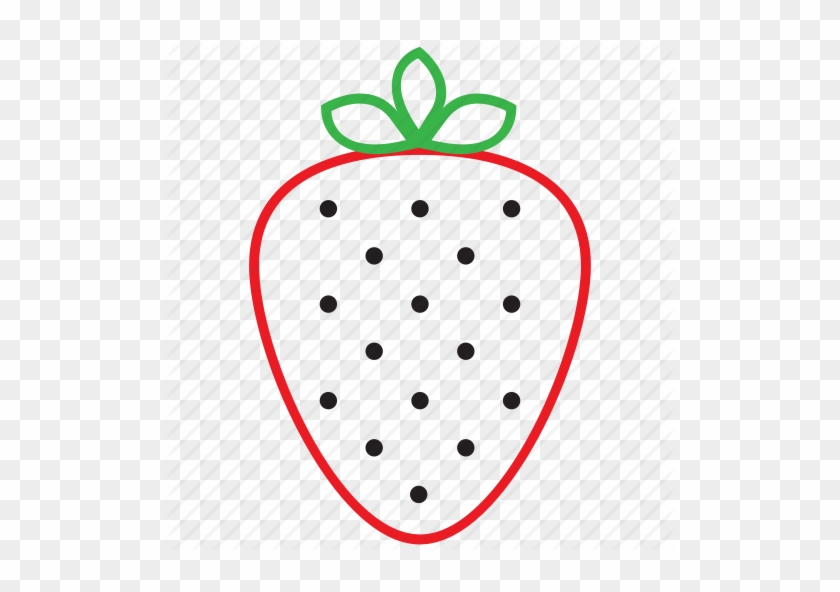 Strawberry Clipart Icon - Fruit Outline #1688116