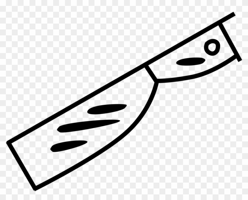 Vector Illustration Of Kitchen Meat Cleaver And Knife - Cartoon To Color Ball #1688191