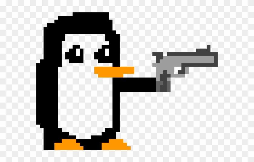 Pixel Penguin Drawing - Cartoon #1688305