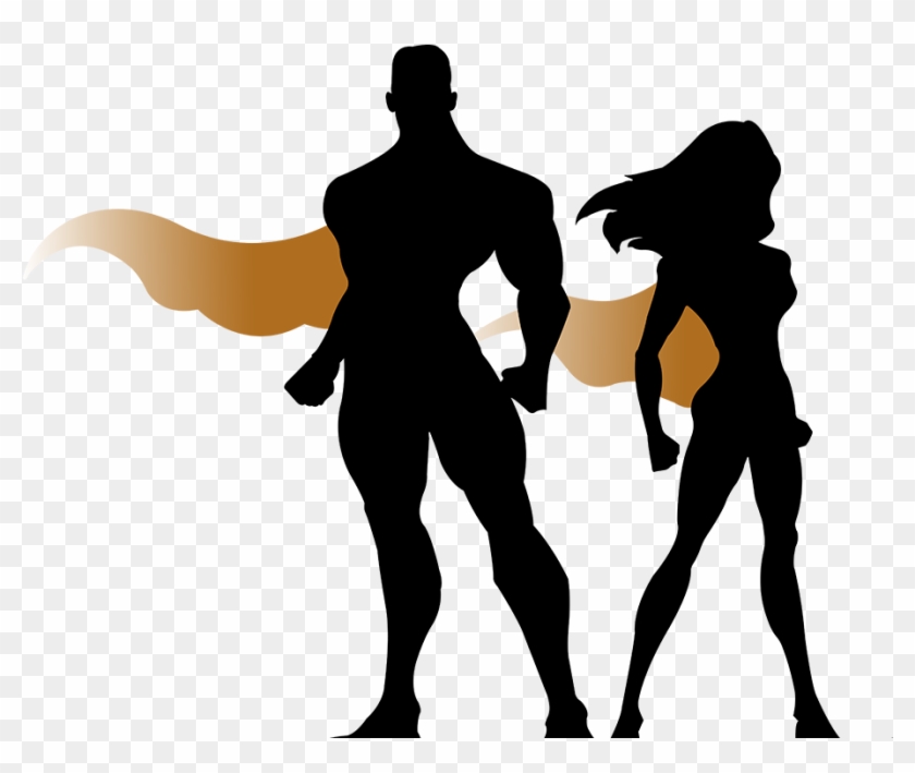 Multi-sport Fitness Expo & Ifbb Pro Competition - Superhero Silhouette Man And Woman #1688452