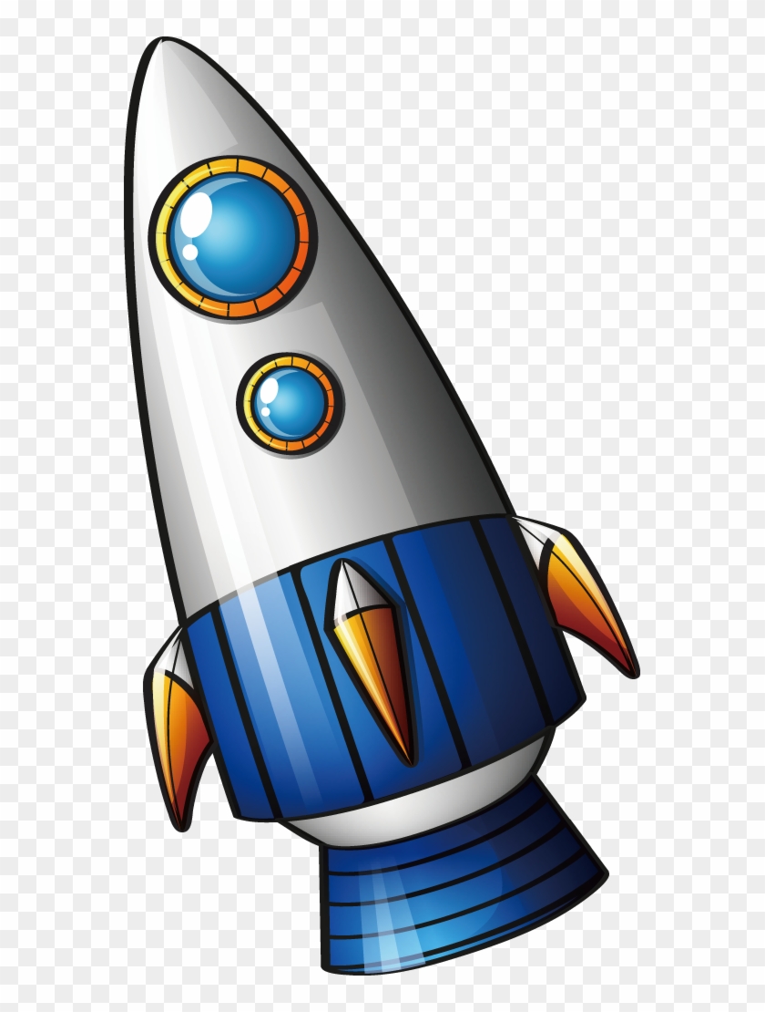 Vector Rocket Futuristic - Cartoon Spaceship Png Transparent - Free  Transparent PNG Clipart Images Download