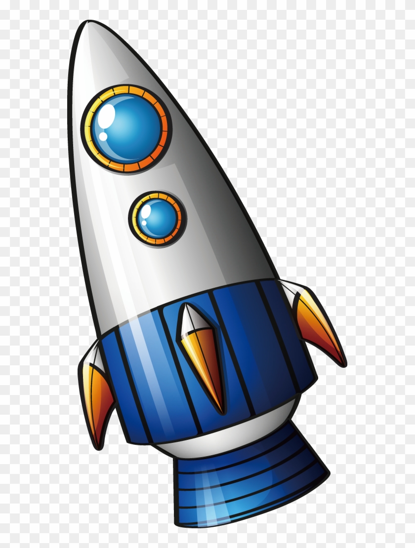 Vector Rocket Futuristic - Cartoon Spaceship Png Transparent #1688530