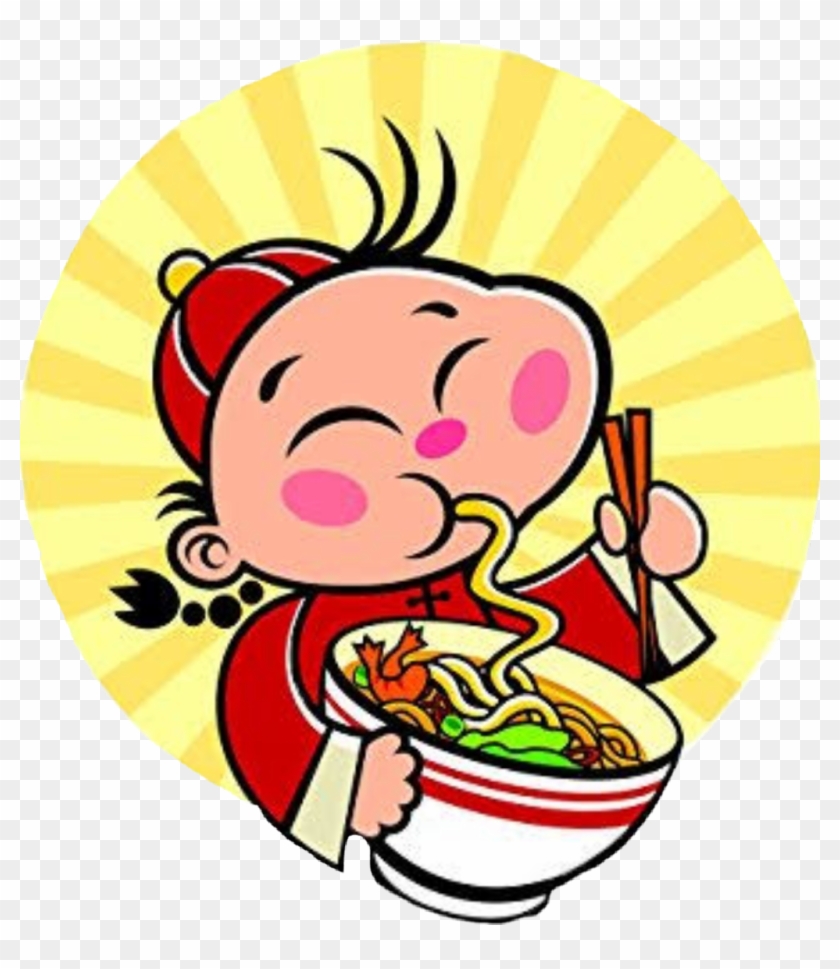 Noodle Sticker - Asian Kid Cartoon #1688627