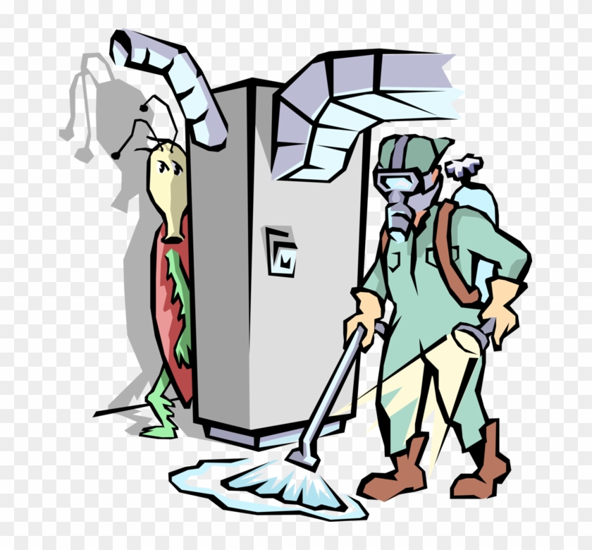 Vector Illustration Of Pest Control Exterminator Technician - Опасные И Вредные Производственные Факторы #1688756