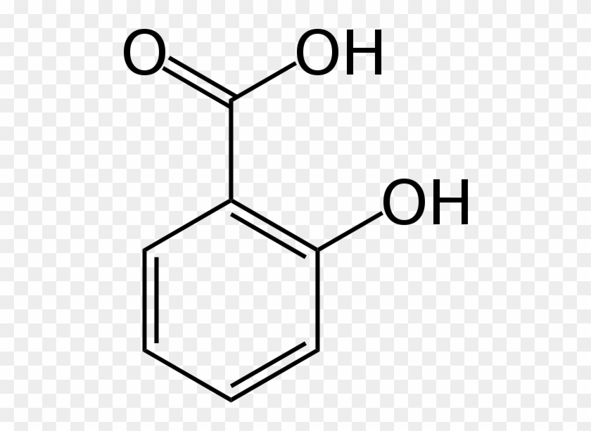 Structure Of Salicylic Acid, A Plant Hormone Derived - Salicylic Acid Skeletal Structure #1688865