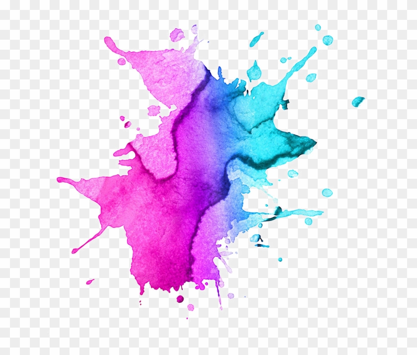 Purple Dream Effect Element Watercolor Painting Drawing - Paint Splatter Watercolor Png #1689139