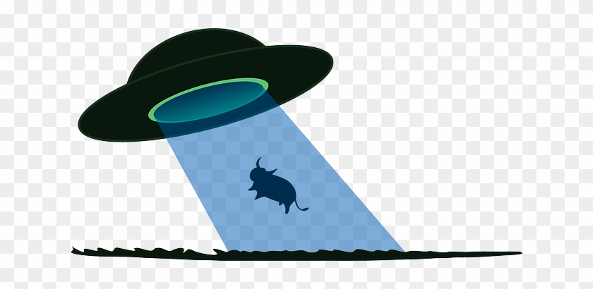 Phanom Clipart Paranormal - Cartoon Ufo With Beam #1689300