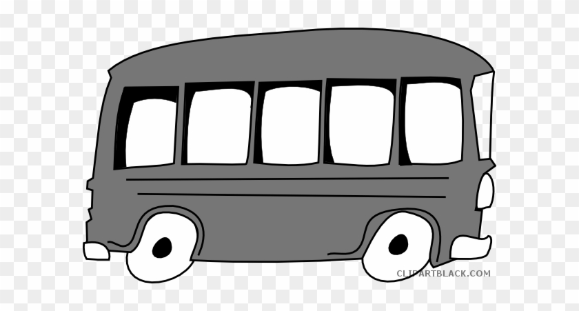 Grayscale Bus Transportation Free Black White Clipart - Clip Art Blue Bus #1689349