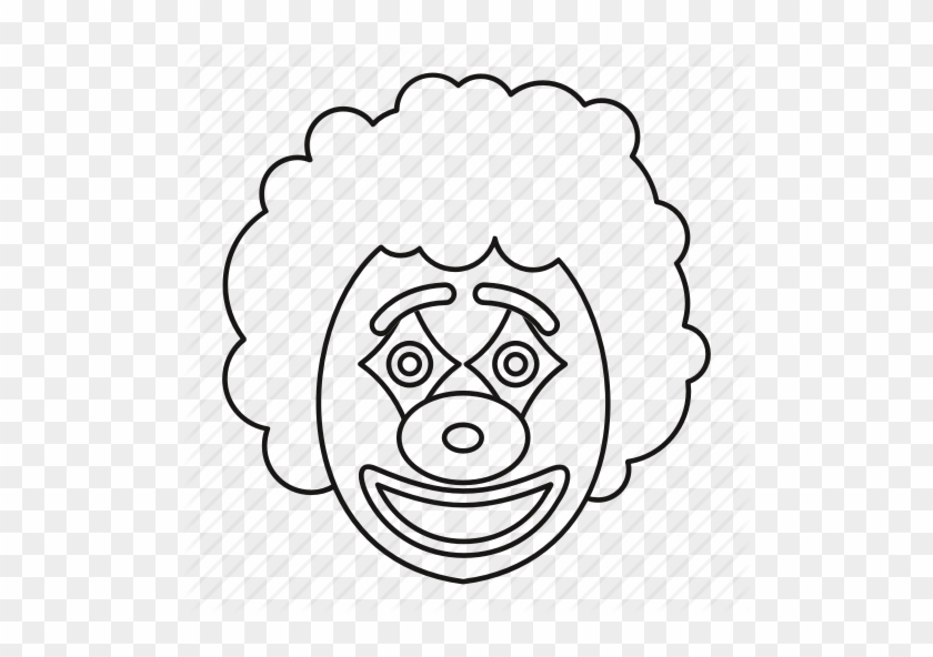 512 X 512 1 - Clown Outline #1689389