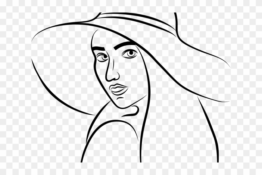 Woman Clipart Hat - Desenhos De Mulheres De Chapeu #1689665