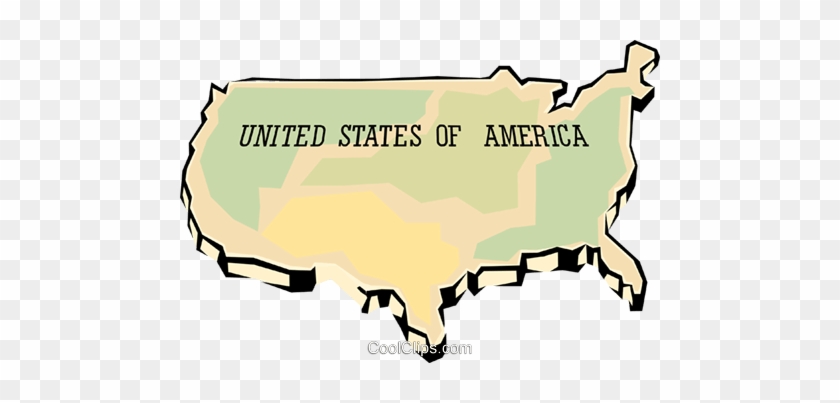 United States Map Royalty Free Vector Clip Art Illustration - Dairy Cow #1689711