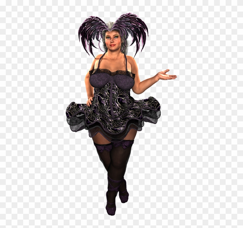 Big, Girl, Woman, Ballerina, Dancer, Show Girl, Plus - Nackte Tänzerinen Stehend Png #1690075