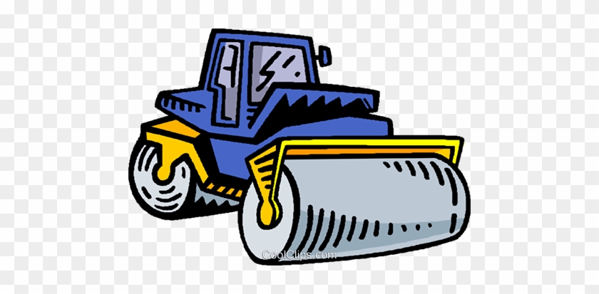 Steam Roller Royalty Free Vector Clip Art Illustration - Steamroller Clipart #1690236