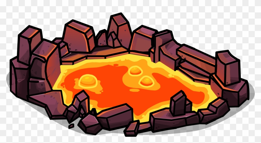 Lava Swimming Pool - Cartoon Lava Puddle #1690399