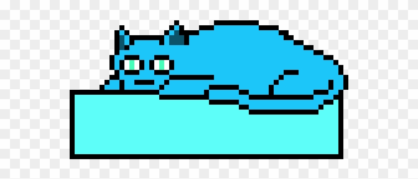 Blue Cat On Blue Box - Dragon Quest Slime Gif #1690468