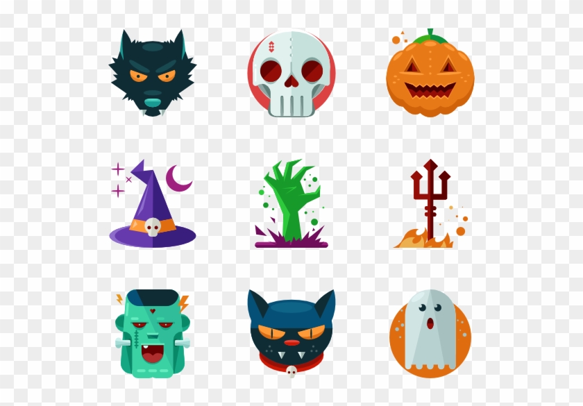 Halloween Vector Art Pack - Halloween Icons Cartoon Png #1690530