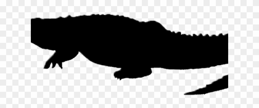 Crocodile Clipart Silhouette - Crocodile Silhouette Clip Art #1690638