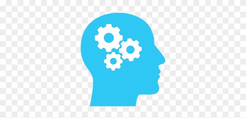 Side Head Vector Blue Settings - White Png Icon Of Technology #1690677