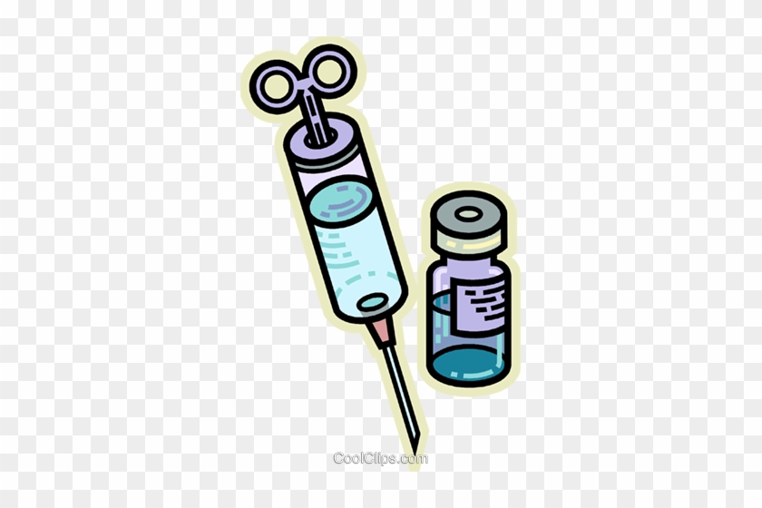 Hypodermic Needles Syringes Royalty Free Vector Clip - Hypodermic Needle Cartoon #1690711