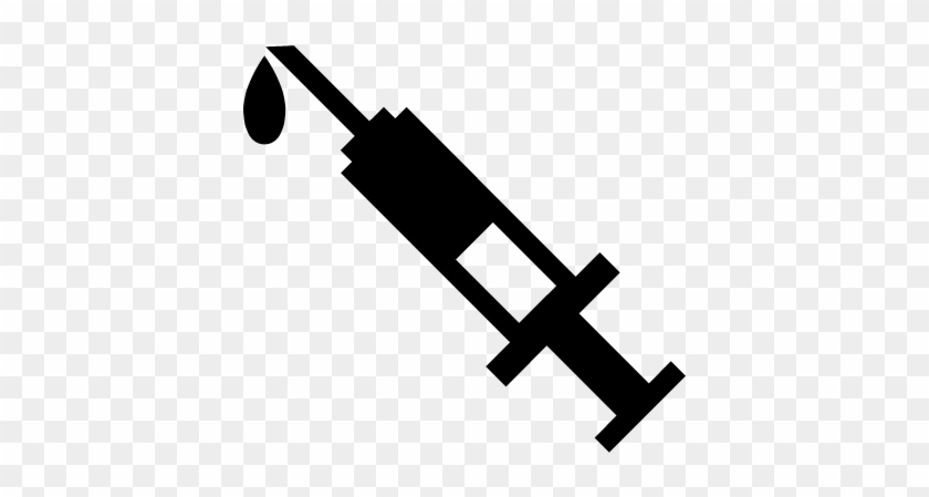 Syringe With Drop Vector - Seringa Vetor Png #1690720