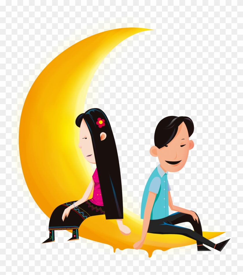 Cartoon Creative Decorative Design Moon Png And Psd - Illustration #1690803