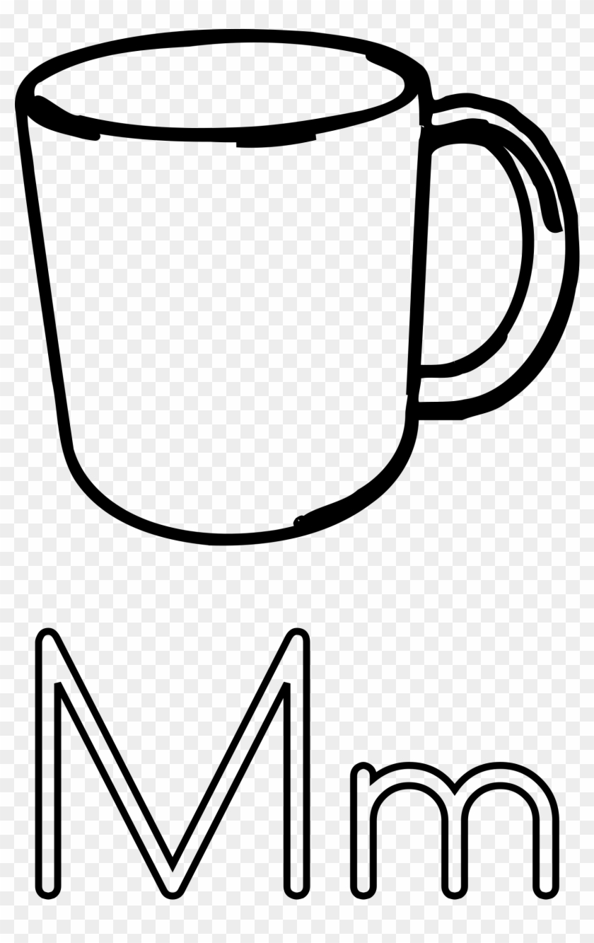 M Is For Mug Clipart Library - Mug Clipart Black And White #1690863