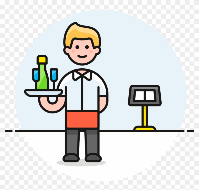 Chinese Clipart Waitress - Cartoon #1690959