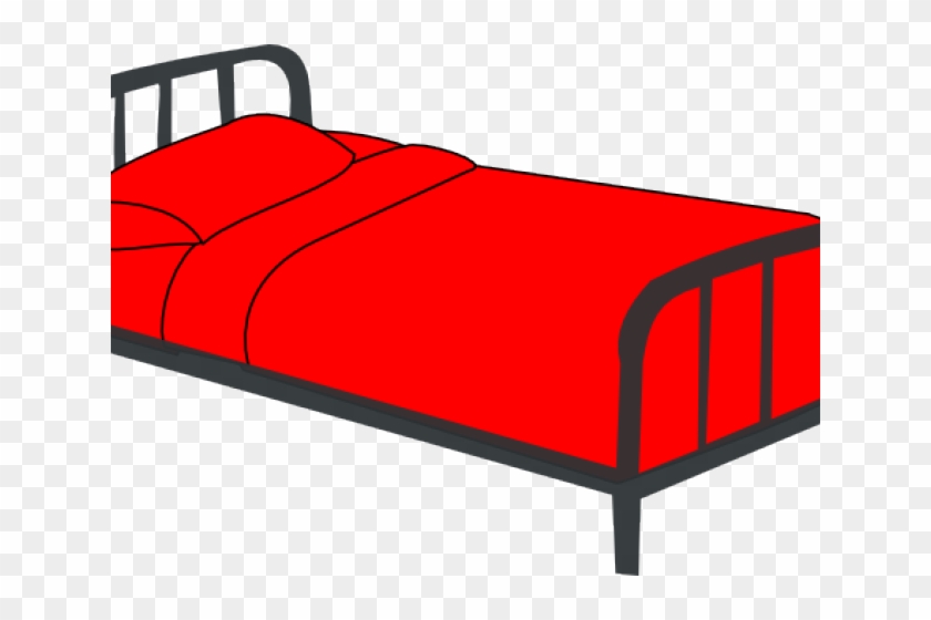 Bed Clipart Cartoon - Clip Art Red Bed #1690979