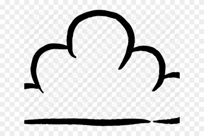 Drawn Cloud Clip Art - Cloud Png Black And White Clipart #1691109