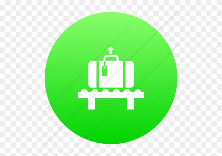 Classica Baggage Claim Icon Flat Circle White On Ios - Icon Shopping Cart Circle #1691120