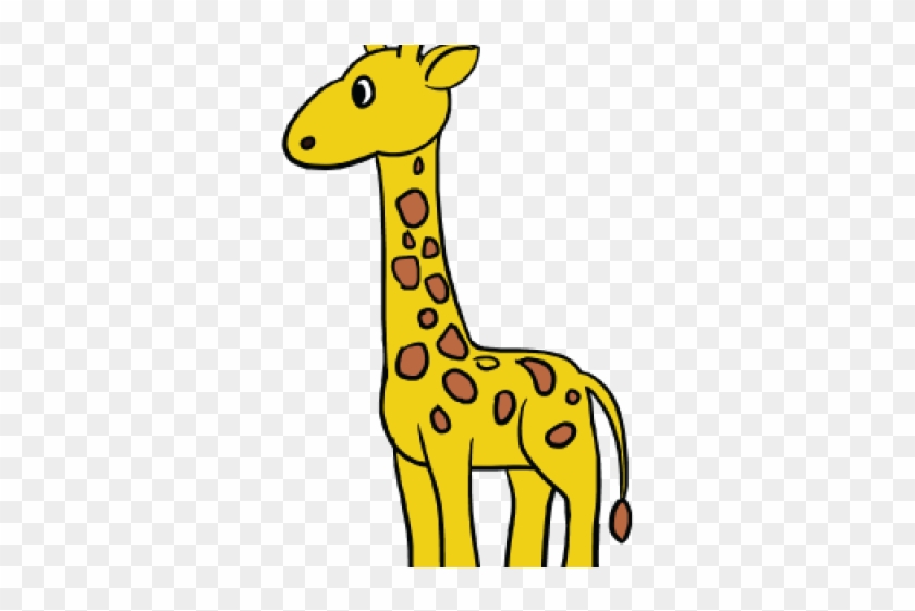 Drawn Giraffe Simple - Cartoon Giraffe Drawing Easy #1691219