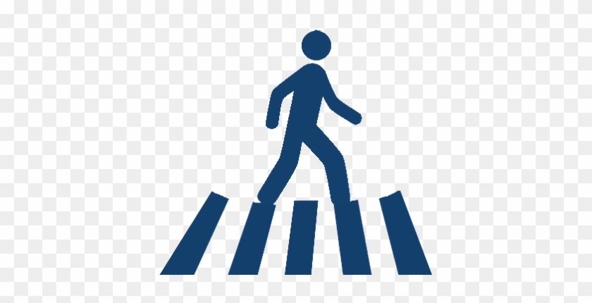 Pedestrian Icon Blue - Road Safety Icon Png #1691237